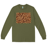 Army Green leopard background Long Sleeve Tee - BarkalooDesign