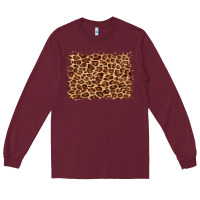 Burgundy leopard background Long Sleeve Tee - BarkalooDesign