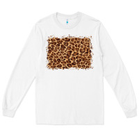 White leopard background Long Sleeve Tee - BarkalooDesign