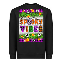 Black Halloween Spooky Vibes Heavyweight Sweatshirt - Artiststas