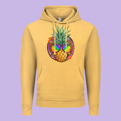 Pineapple And Glasses Vintage Hoodie Designed By Jahusdesignshop