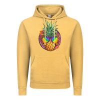 Vintage Mustard pineapple and glasses Vintage Hoodie - JahusDesignShop