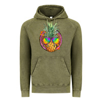 Vintage Olive pineapple and glasses Vintage Hoodie - JahusDesignShop