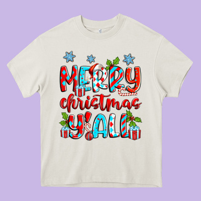 Heavy Core Tee merry christmas y'all