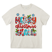 Cream merry christmas y'all Heavy Core Tee - Zillion Design Studio