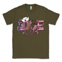Army Green valentine's day nurse love Classic Tee - AdoDesignShop