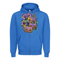 True Royal mardi gras cassette tapes Zipper Hoodie - MaliasSmallBusiness