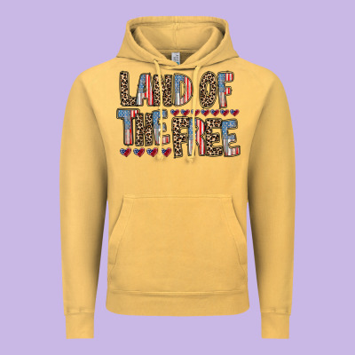 Land Of The Free Vintage Hoodie Designed By Racoondesign