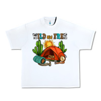 White wild and free camp Urban Heavy Tee - AdoDesignShop