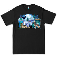 Black wolf coffee cups Premium Tee - Zillion Design Studio