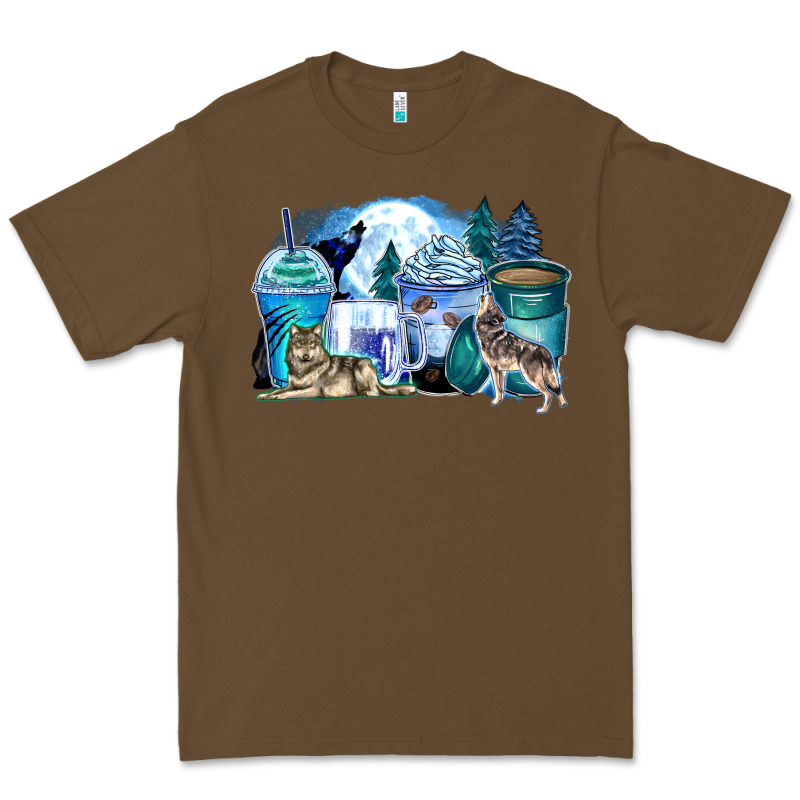 Wolf Coffee Cups Premium Tee by Zillion Design Studio | Teevron