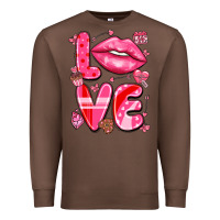 Chestnut love with lips Premium Sweatshirt - LillyAllenDesigns