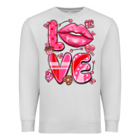 Dove Grey love with lips Premium Sweatshirt - LillyAllenDesigns