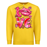 Lemon love with lips Premium Sweatshirt - LillyAllenDesigns