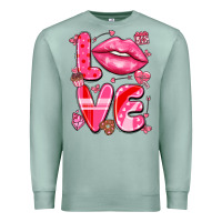 Seafoam love with lips Premium Sweatshirt - LillyAllenDesigns