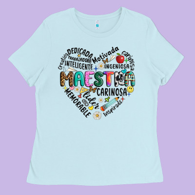 Retro Maestra Word Ladies Tee Designed By Jahusdesignshop