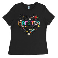 Black retro maestra word Ladies Tee - JahusDesignShop