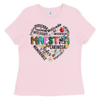 Bubblegum Pink retro maestra word Ladies Tee - JahusDesignShop