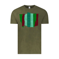 Vintage Olive Green Red Western Farm Life Brush Stroke Vintage Tee - Bettercallsaul
