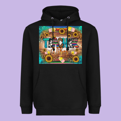 Teacher Vibes Tumbler Heavyweight Hoodie Designed By Bundleandbundleshop