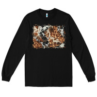 Black cowhide leopard background Long Sleeve Tee - BarkalooDesign
