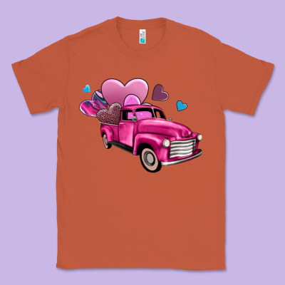 Truck With Hearts Classic Tee Designed By Adodesignshop