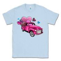 Dusty Blue truck with hearts Classic Tee - AdoDesignShop