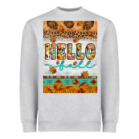 Heather Grey Hello fall Heavyweight Sweatshirt - Artiststas