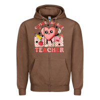 Chestnut cupid's favorite teacher Zipper Hoodie - MaliasSmallBusiness