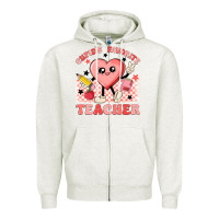Oatmeal Heather cupid's favorite teacher Zipper Hoodie - MaliasSmallBusiness