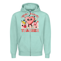 Seafoam cupid's favorite teacher Zipper Hoodie - MaliasSmallBusiness