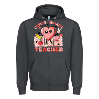 Cupid's Favorite Teacher Zipper Hoodie | Teevron