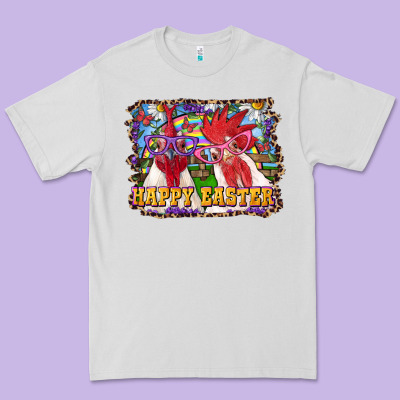 Premium Tee Happy Easter Roosters