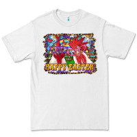 White Happy Easter Roosters Premium Tee - RanaPortraitStore