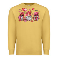 Antique Gold valentine's day gnomes Premium Sweatshirt - LillyAllenDesigns