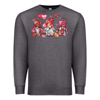 Charcoal Heather valentine's day gnomes Premium Sweatshirt - LillyAllenDesigns
