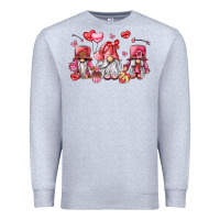 Heather Grey valentine's day gnomes Premium Sweatshirt - LillyAllenDesigns