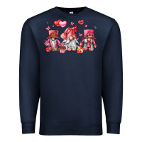 Navy valentine's day gnomes Premium Sweatshirt - LillyAllenDesigns