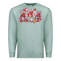Seafoam valentine's day gnomes Premium Sweatshirt - LillyAllenDesigns
