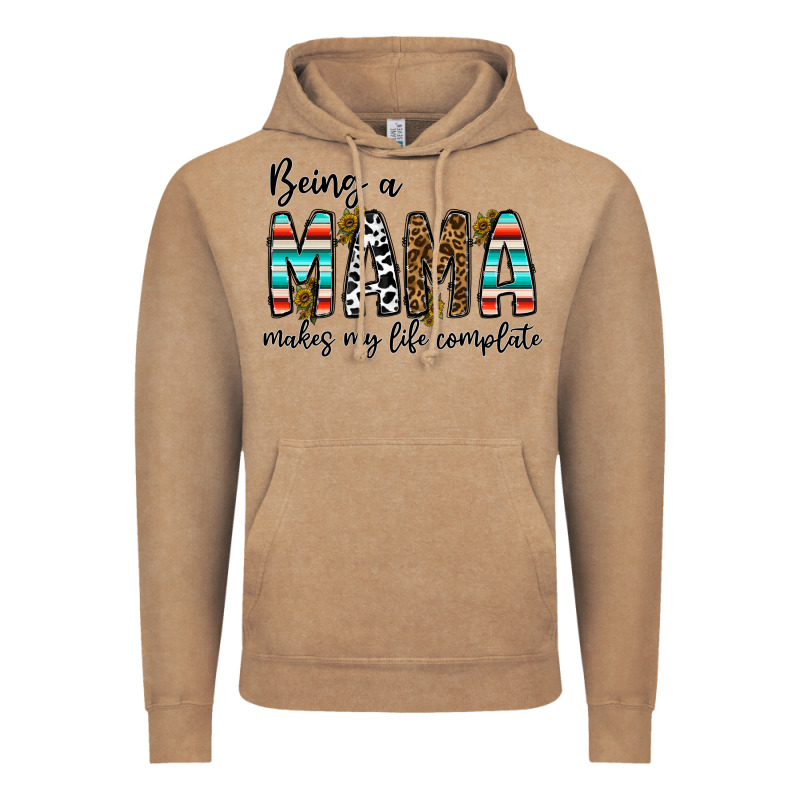 Being Mama Makes My Life Complate Vintage Hoodie by CowhideDigitalArt | Teevron