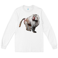 White baboon Long Sleeve Tee - LillyAllenDesigns