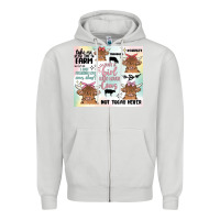 Dove Grey cow farm life Zipper Hoodie - MaliasSmallBusiness