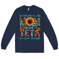 Navy god gifted me two titles mom and teta and i rock t Long Sleeve Tee - JahusDesignShop