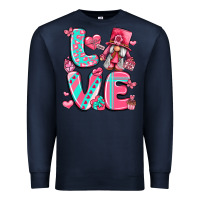Navy love with gnome Premium Sweatshirt - LillyAllenDesigns