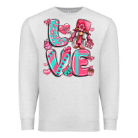 Oatmeal Heather love with gnome Premium Sweatshirt - LillyAllenDesigns