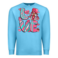 Ocean Blue love with gnome Premium Sweatshirt - LillyAllenDesigns