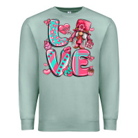 Seafoam love with gnome Premium Sweatshirt - LillyAllenDesigns
