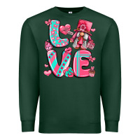 Sports Green love with gnome Premium Sweatshirt - LillyAllenDesigns