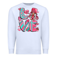 White love with gnome Premium Sweatshirt - LillyAllenDesigns