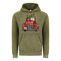 Vintage Olive christmas trees truck Vintage Hoodie - FaDigitalArtStudio